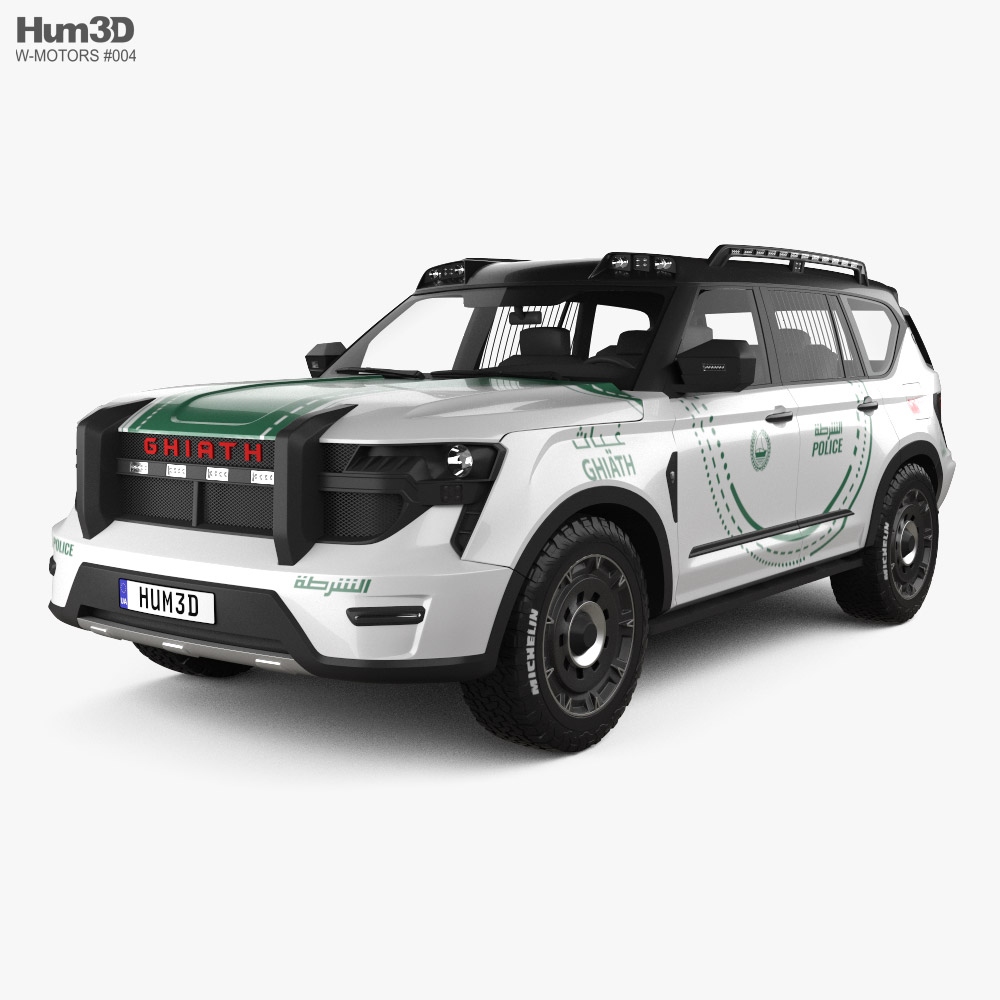 W-Motors Ghiath Dubai 警察 2024 3Dモデル