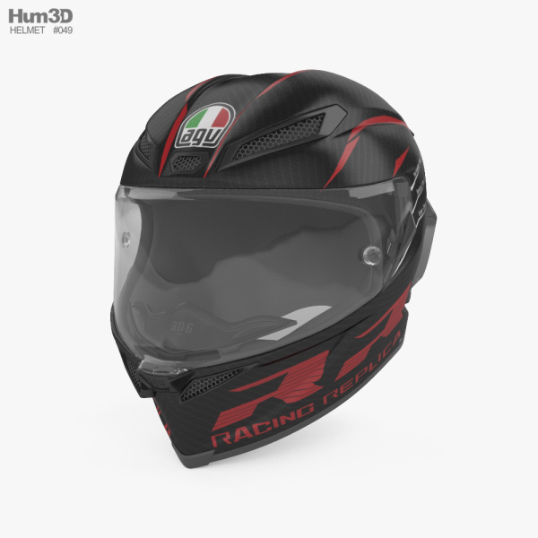 AGV Pista GP RR ECE DOT Multi Racing Helmet 3D model