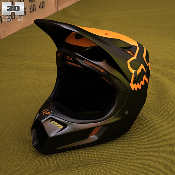 Fox V3 Moth ヘルメット 3Dモデル