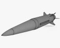 Kh-47M2 Kinzhal Missile 3d model wire render