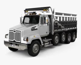 3D model of Western Star 4700 Set Forward Dump Truck 2017