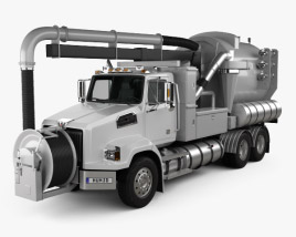 Western Star 4700 Set Back Sewer Vacuum Truck 2011 3D model