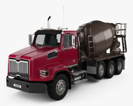 Western Star 4700 Set Back Mixer Truck 2011 3D model