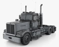 Western Star 4900 SF EX Day Cab Camião Tractor 2019 Modelo 3d wire render