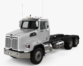3D model of Western Star 4700 SB Day Cab Chassis Truck 2016