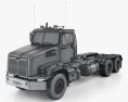 Western Star 4700 SB Day Cab Camião Chassis 2016 Modelo 3d wire render