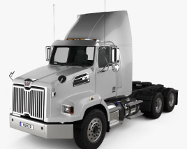 3D model of Western Star 4700 SB Day Cab Tractor Truck 2016