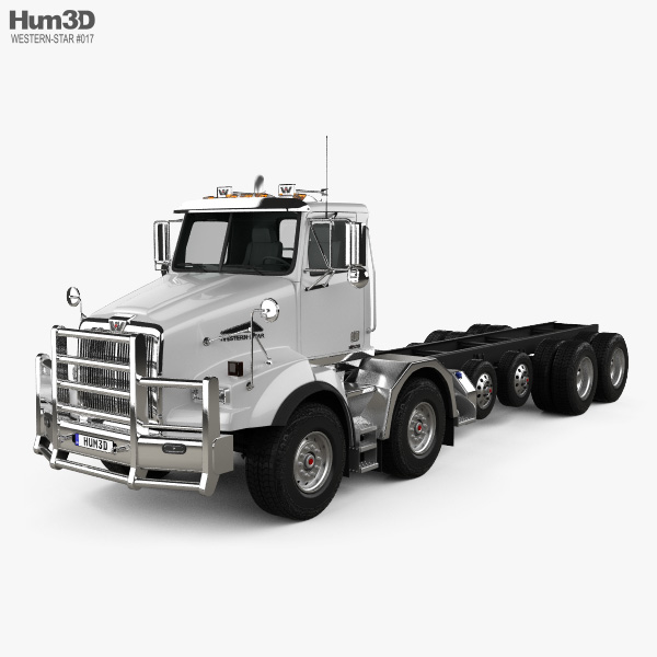 Western Star 4800 SB TS Day Cab Camião Chassis 2016 Modelo 3d