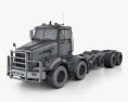 Western Star 4800 SB TS Day Cab Chassis Truck 2016 3d model wire render