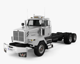 3D model of Western Star 4900 SB Day Cab Chassis Truck 2016