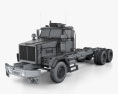 Western Star 4900 SB Day Cab Camião Chassis 2016 Modelo 3d wire render