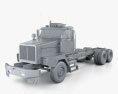 Western Star 4900 SB Day Cab Chassis Truck 2016 3d model clay render