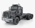 Western Star 6900 XD Camião Chassis 2020 Modelo 3d wire render
