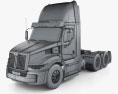 Western Star 57X Day Cab High Roof 2024 3d model wire render