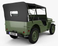 Willys MB 1941 3d model back view