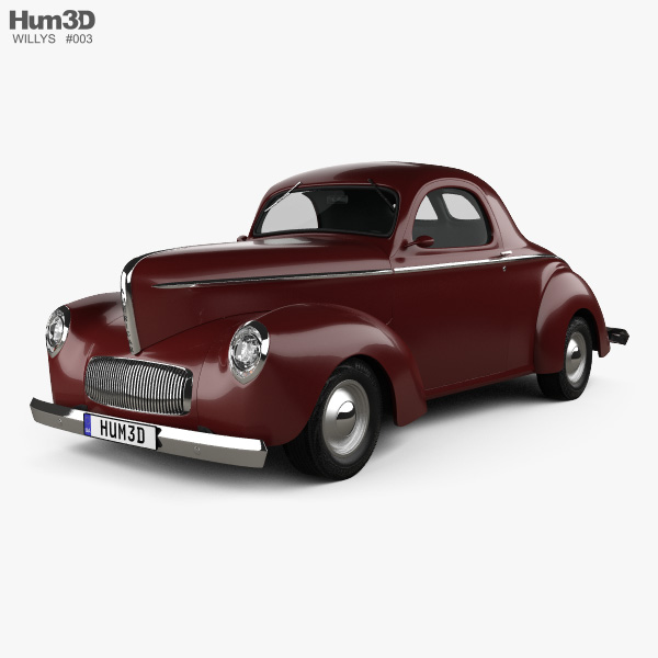 Willys Americar DeLuxe Coupe 1940 Modelo 3d