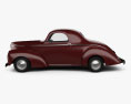 Willys Americar DeLuxe Coupe 1940 3D模型 侧视图