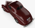 Willys Americar DeLuxe Coupe 1940 3D模型 顶视图