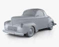 Willys Americar DeLuxe Coupe 1940 Modelo 3D clay render