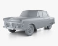 Willys Aero 2600 1966 3Dモデル clay render