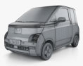 Wuling Air EV 2024 3D模型 wire render