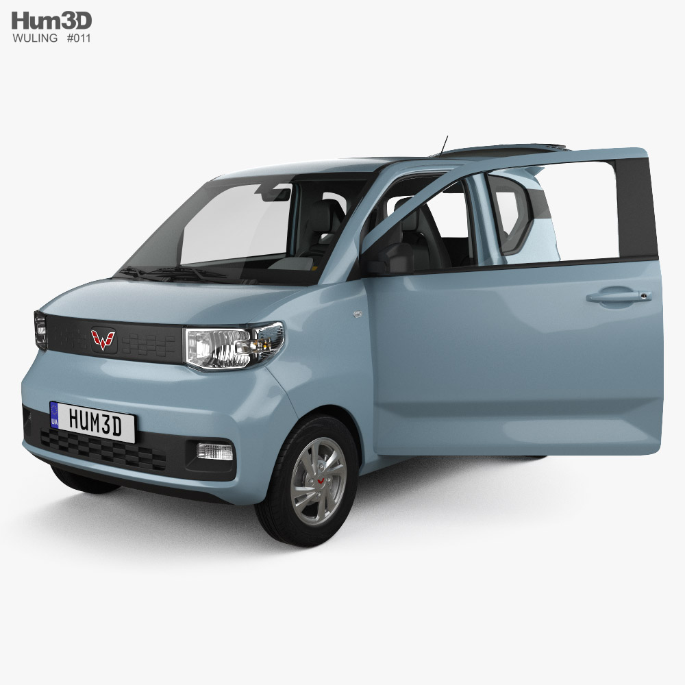 Wuling Hongguang Mini EV with HQ interior 2020 3D model