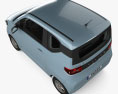 Wuling Hongguang Mini EV mit Innenraum 2023 3D-Modell Draufsicht