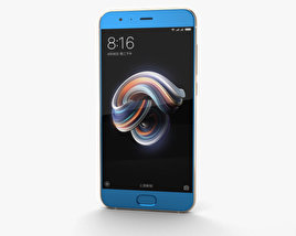 Xiaomi Mi Note 3 Blue Modelo 3d