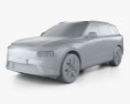 Xpeng G9 2024 3D-Modell clay render