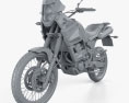 Yamaha XT660Z Tenere 2012 3Dモデル clay render