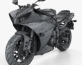 Yamaha R1 2014 3D-Modell wire render