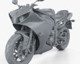 Yamaha R1 2014 3d model clay render