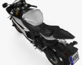 Yamaha YZF-R6 2014 Modello 3D vista dall'alto