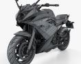 Yamaha XJ6 Diversion F 2014 3D 모델  wire render
