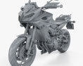 Yamaha FJ-09 Tracer 2015 3Dモデル clay render