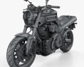 Yamaha MT-01 2009 3D-Modell wire render