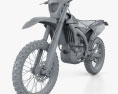 Yamaha WR250F 2015 Modello 3D clay render