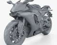Yamaha YZF-R1M 2015 Modello 3D clay render