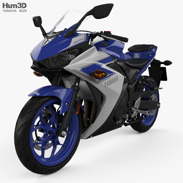 Yamaha YZF-R3 2015 3D модель
