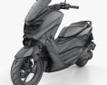 Yamaha NMAX 160 ABS 2017 3D模型 wire render
