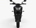Yamaha MT-07 2018 Modello 3D vista frontale