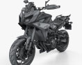 Yamaha MT-09 Tracer 2018 3D-Modell wire render