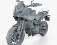 Yamaha MT-09 Tracer 2018 3D-Modell clay render