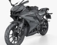 Yamaha YZF-R125 2019 3D 모델  wire render