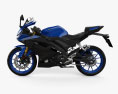 Yamaha YZF-R125 2019 3d model side view