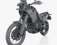 Yamaha Tenere 700 2024 3D 모델  wire render
