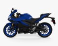 Yamaha YZF-R3 2019 3d model side view