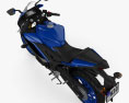 Yamaha YZF-R3 2019 3D-Modell Draufsicht