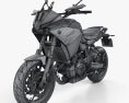 Yamaha Tracer 700 2020 3D-Modell wire render