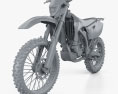Yamaha WR250F 2007 3D模型 clay render